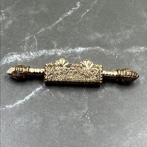 Antique Victorian Gold Filled Ornate Bar Pin